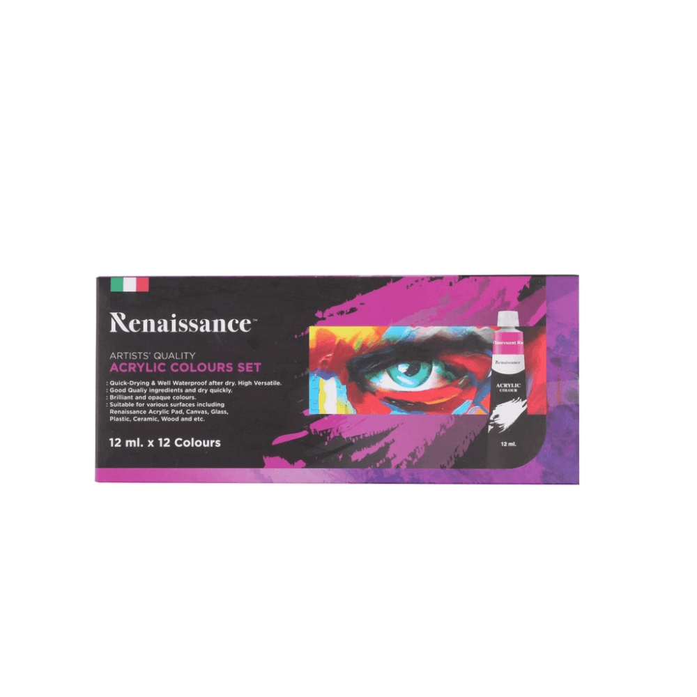 ชุดสีอะคริลิค Renaissance (เรนาซองซ์) 12ml. 12 สี